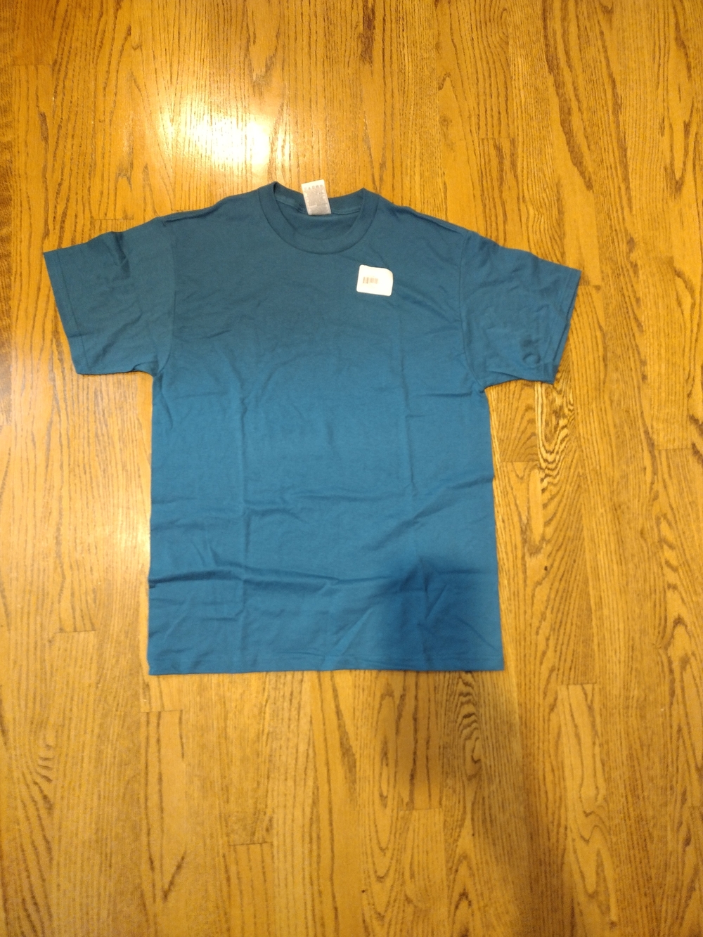 Lot of 4 MEN's Fruit of the Loom BEST Rust Orange/ Teal Blue T‑Shirt 50% cotton - Picture 3 of 4